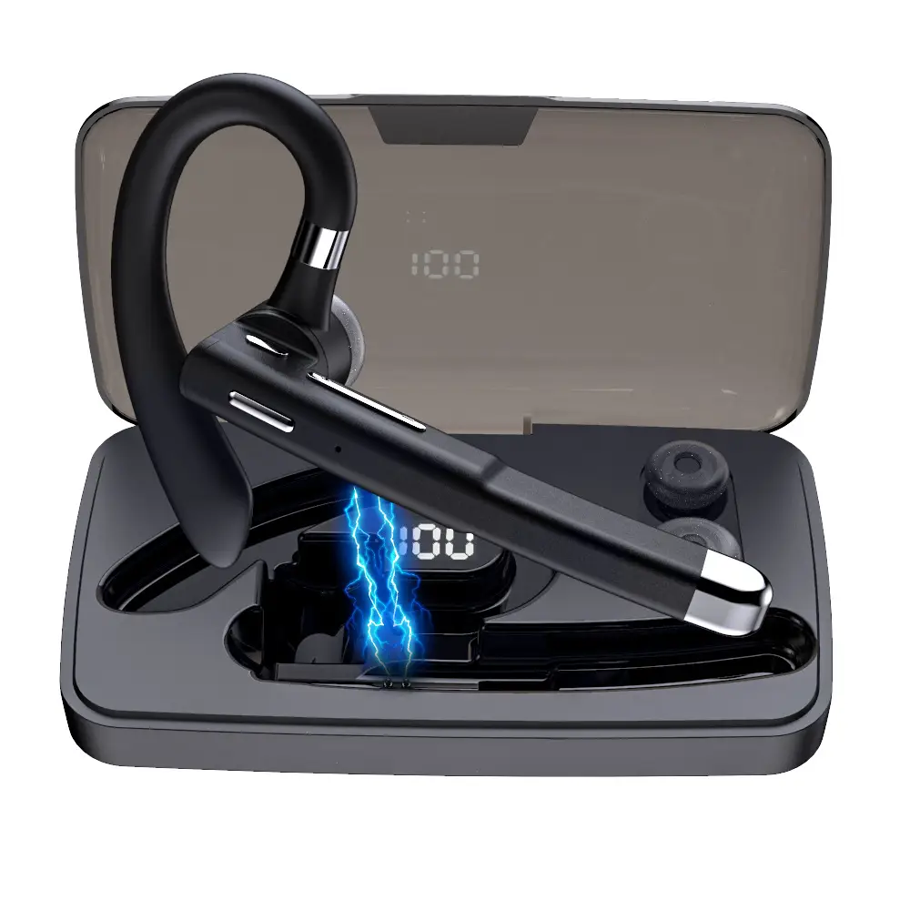 YYK-520 Bluetooth Headset Monaural Black Charging Bin Rotating - Image 8