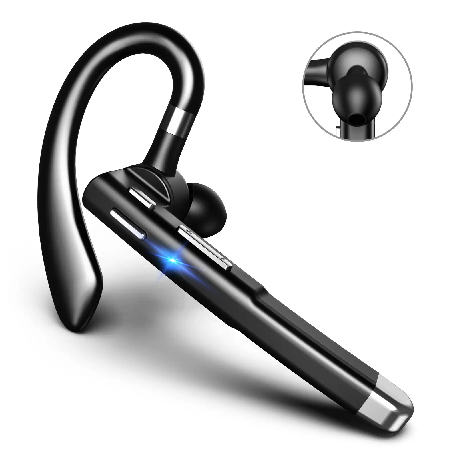 YYK-520 Bluetooth Headset Monaural Black Charging Bin Rotating - Image 3