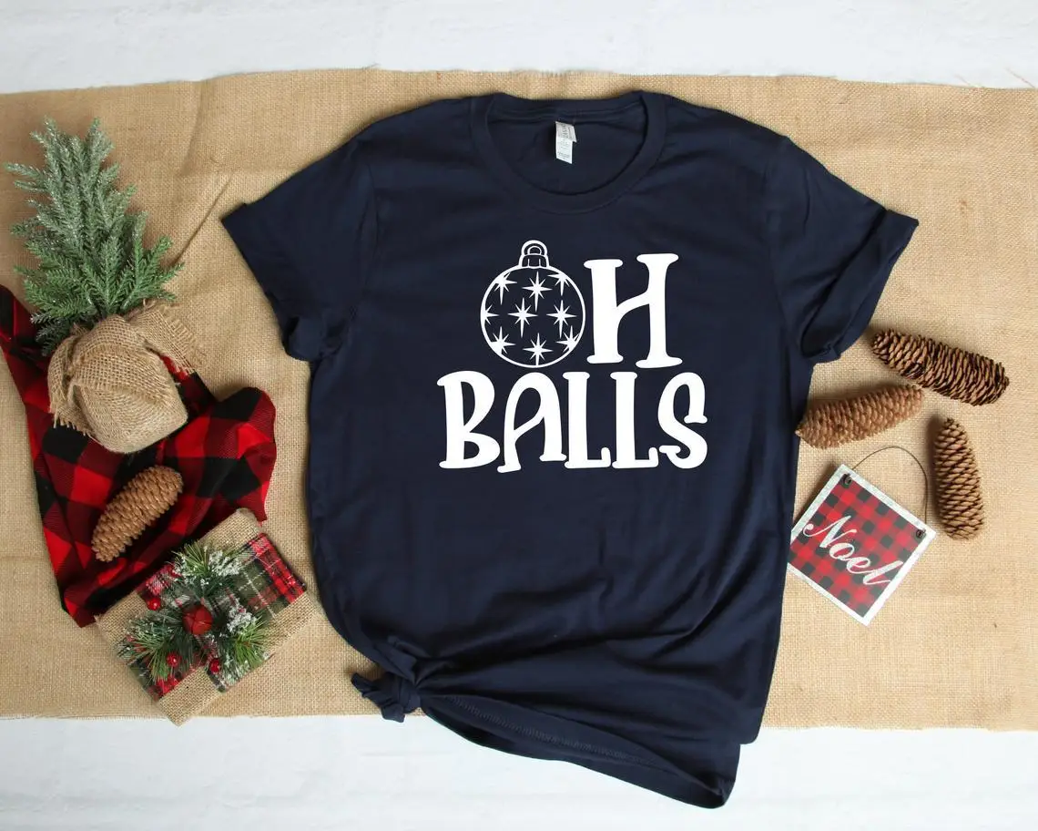 Oh Balls Graphic T-Shirt Red Casual Wear