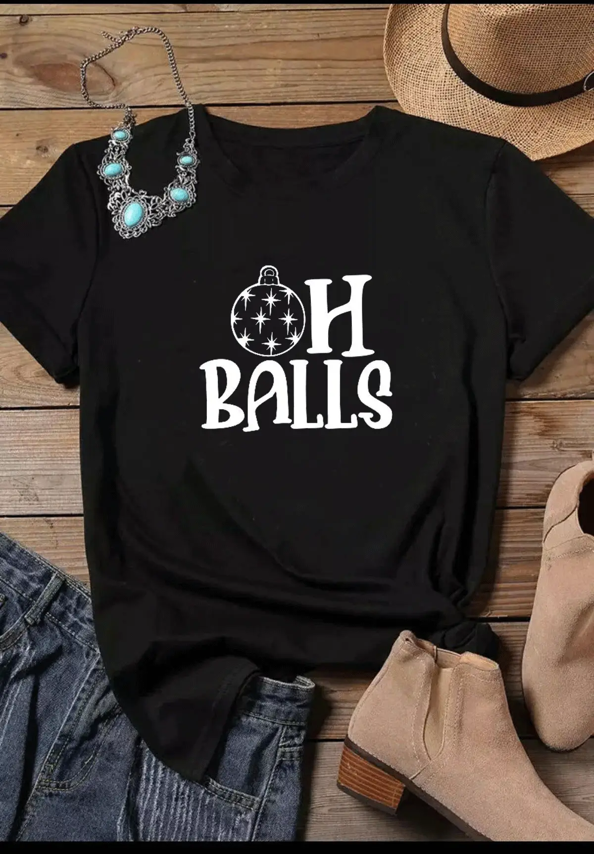 Oh Balls Graphic T-Shirt Red Casual Wear
