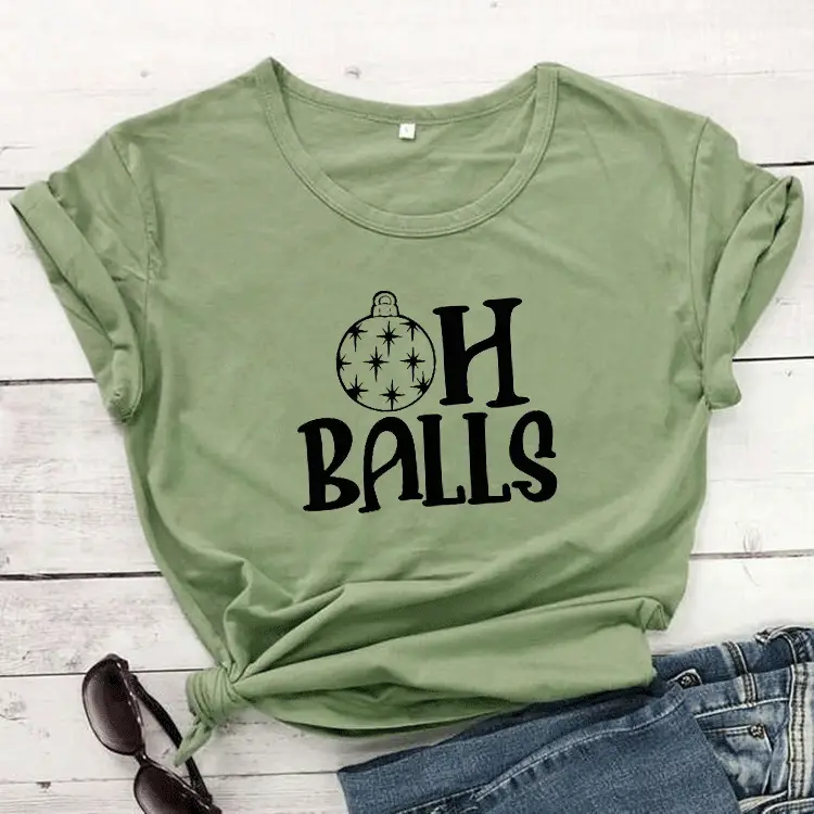 Oh Balls Graphic T-Shirt Red Casual Wear