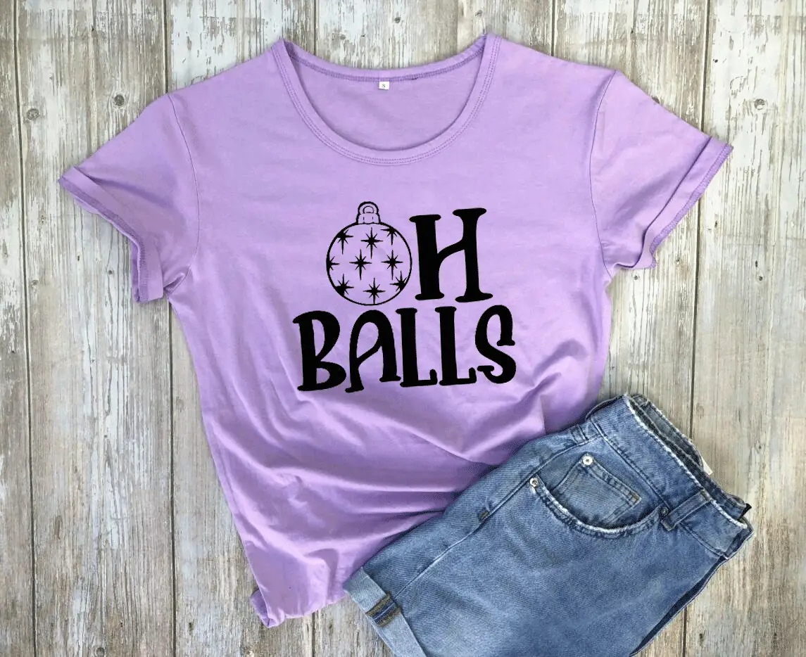 Oh Balls Graphic T-Shirt Red Casual Wear