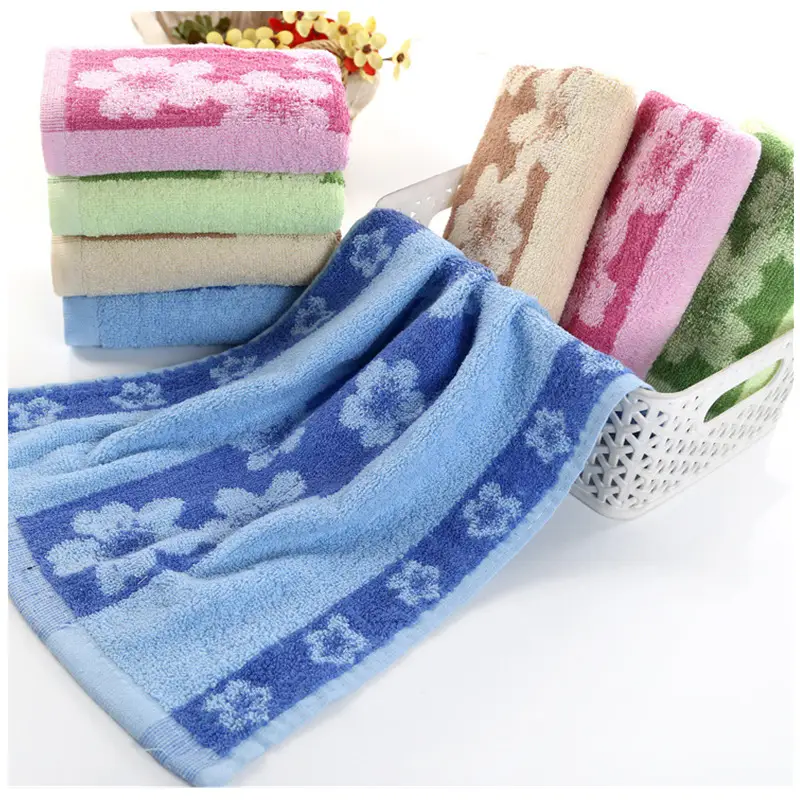 Pink Floral Towel Set 80g Multi-Color Export Grade - Image 4