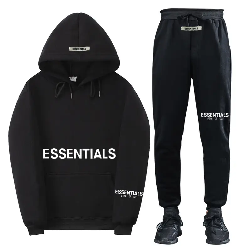 Fearofgod Hoodie Set Grey Unisex Sweatpants - Image 127