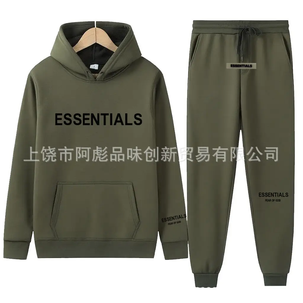 Fearofgod Hoodie Set Grey Unisex Sweatpants - Image 122
