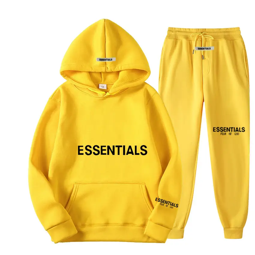 Fearofgod Hoodie Set Grey Unisex Sweatpants — feature 19