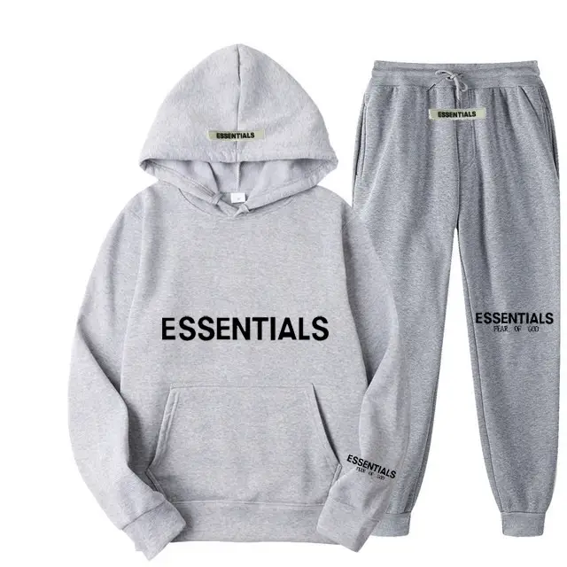 Fearofgod Hoodie Set Grey Unisex Sweatpants — feature 14