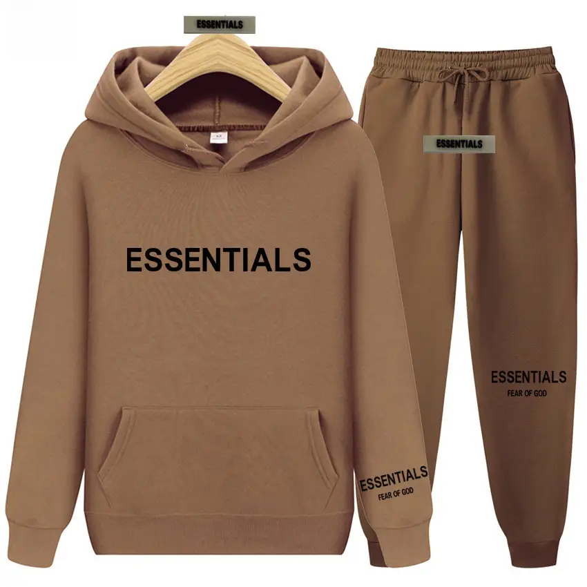 Fearofgod Hoodie Set Grey Unisex Sweatpants - Image 89