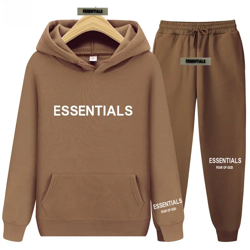 Fearofgod Hoodie Set Grey Unisex Sweatpants - Image 95