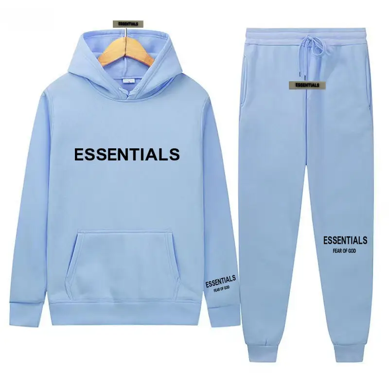 Fearofgod Hoodie Set Grey Unisex Sweatpants - Image 100