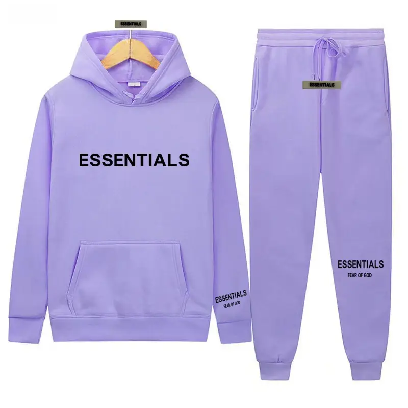 Fearofgod Hoodie Set Grey Unisex Sweatpants - Image 111