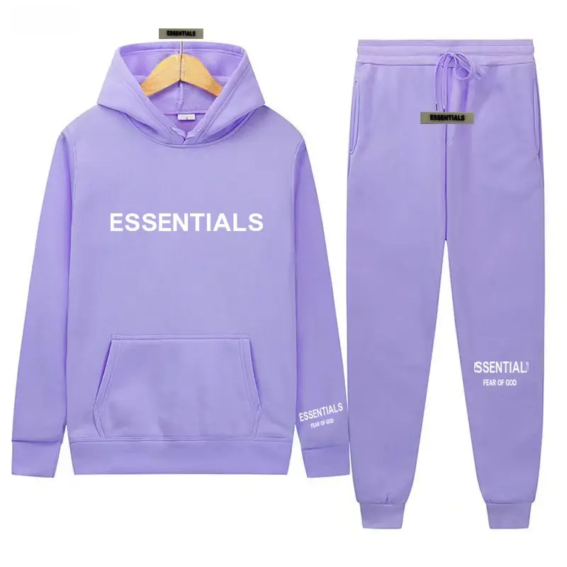 Fearofgod Hoodie Set Grey Unisex Sweatpants - Image 116