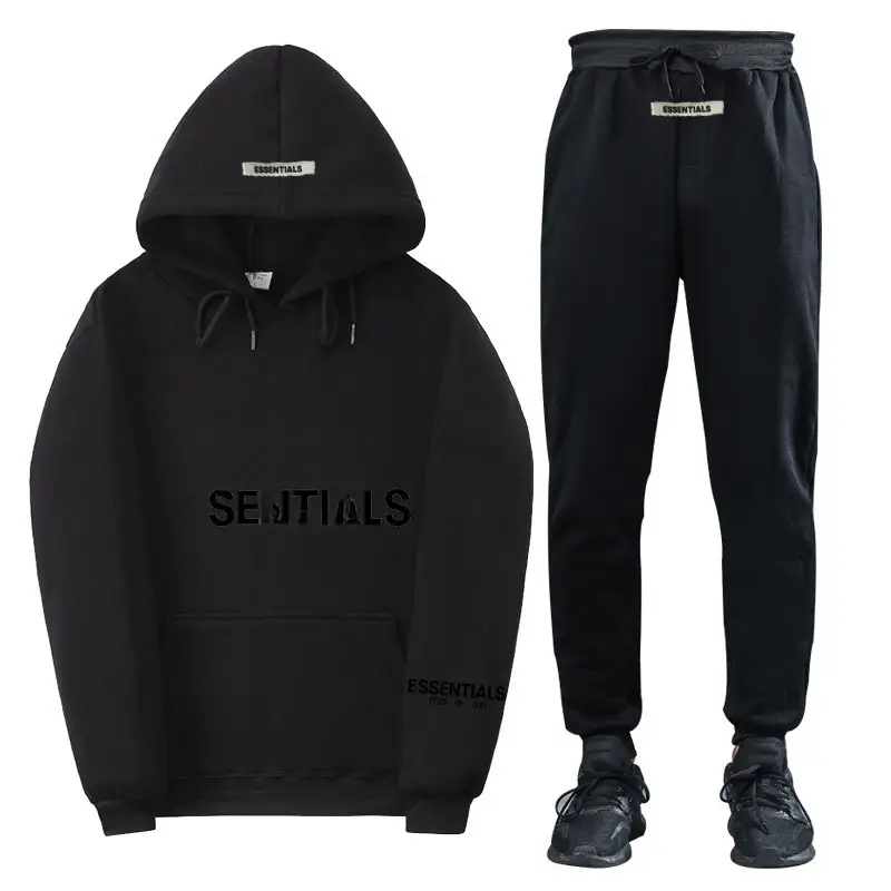 Fearofgod Hoodie Set Grey Unisex Sweatpants - Image 3