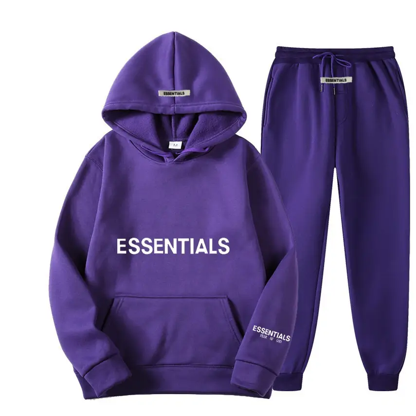 Fearofgod Hoodie Set Grey Unisex Sweatpants - Image 16