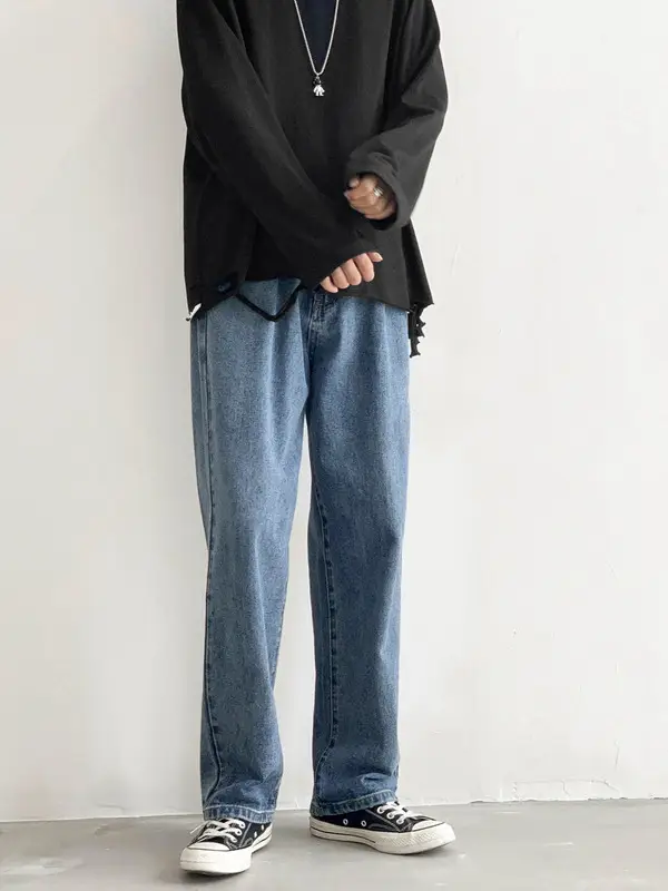 Xxbro Men's Wide Leg Retro Jeans All-Match Loose Fit - Image 5