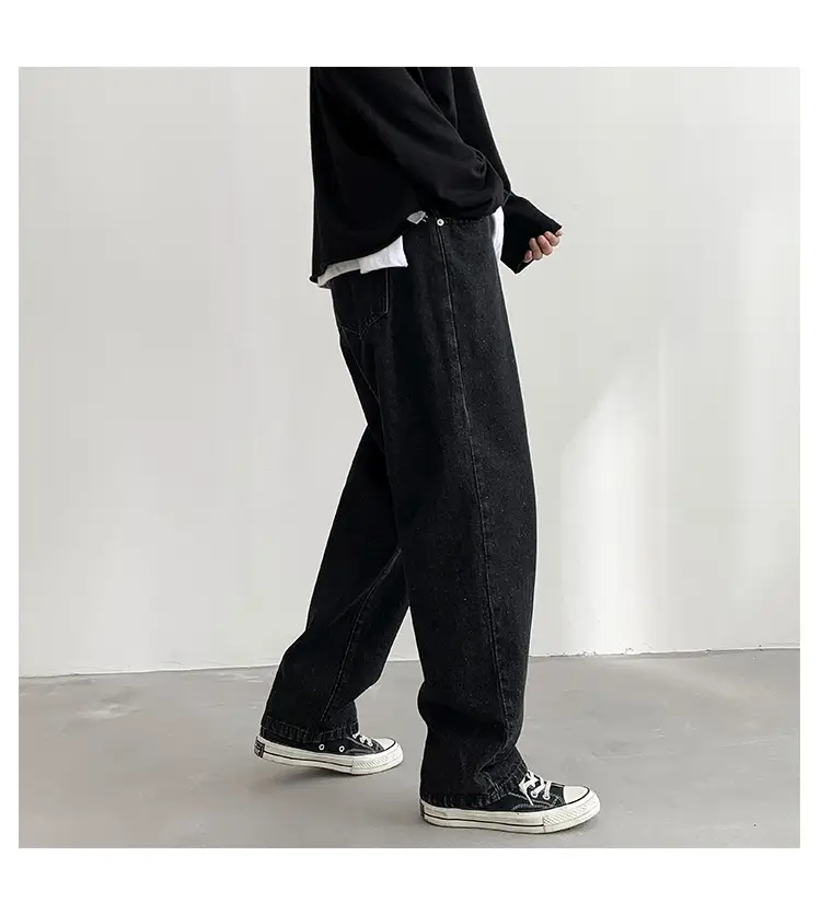 Xxbro Men's Wide Leg Retro Jeans All-Match Loose Fit — feature 11