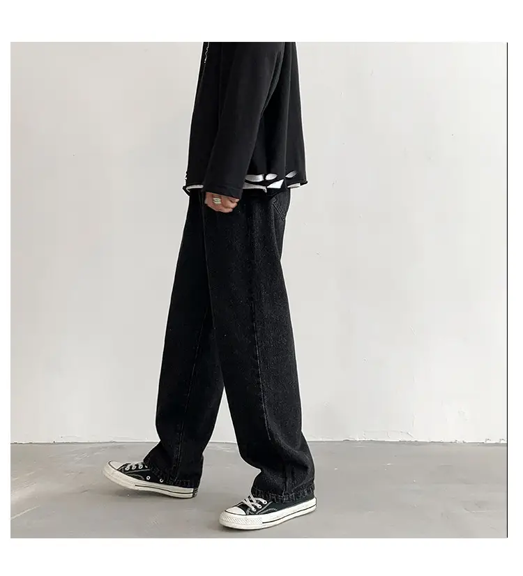 Xxbro Men's Wide Leg Retro Jeans All-Match Loose Fit — feature 12