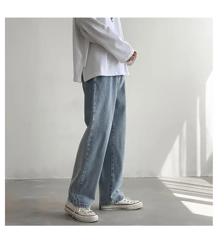 Xxbro Men's Wide Leg Retro Jeans All-Match Loose Fit — feature 13