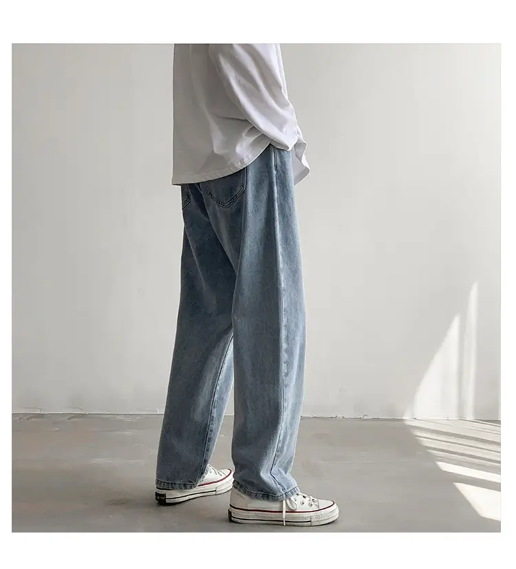 Xxbro Men's Wide Leg Retro Jeans All-Match Loose Fit — feature 14