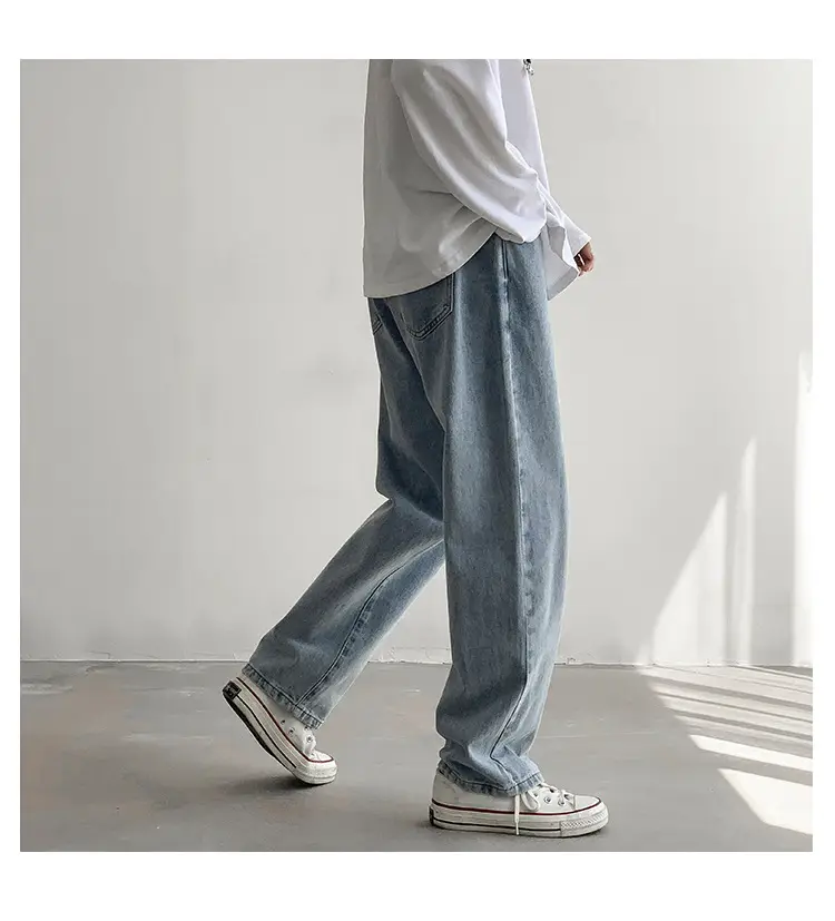 Xxbro Men's Wide Leg Retro Jeans All-Match Loose Fit — feature 15