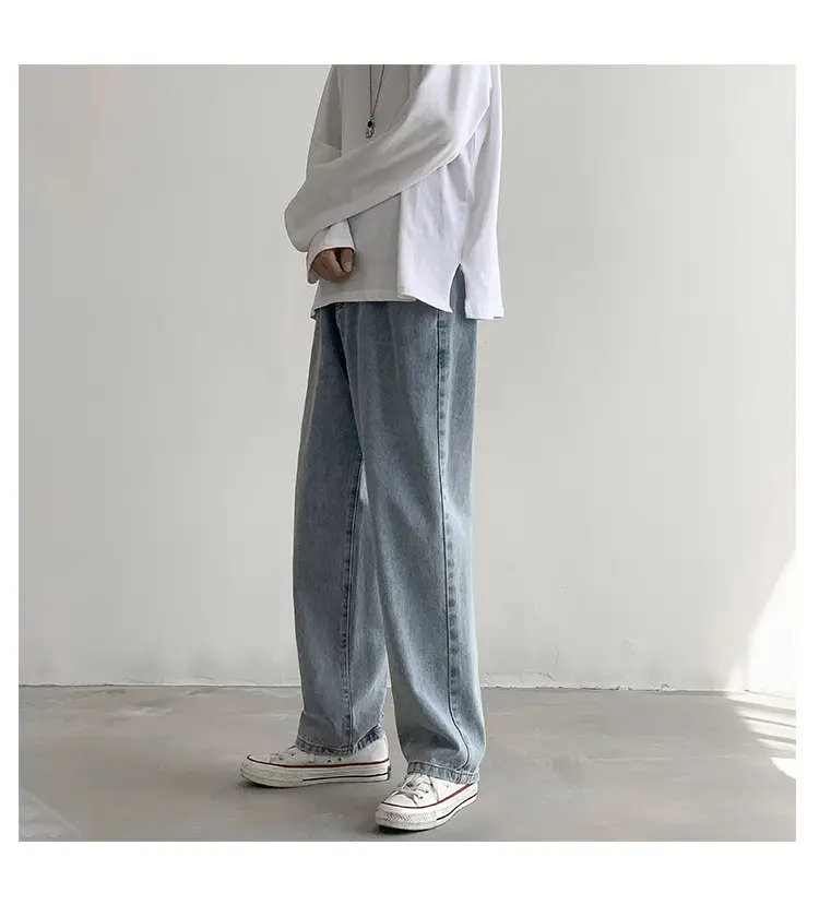 Xxbro Men's Wide Leg Retro Jeans All-Match Loose Fit — feature 16