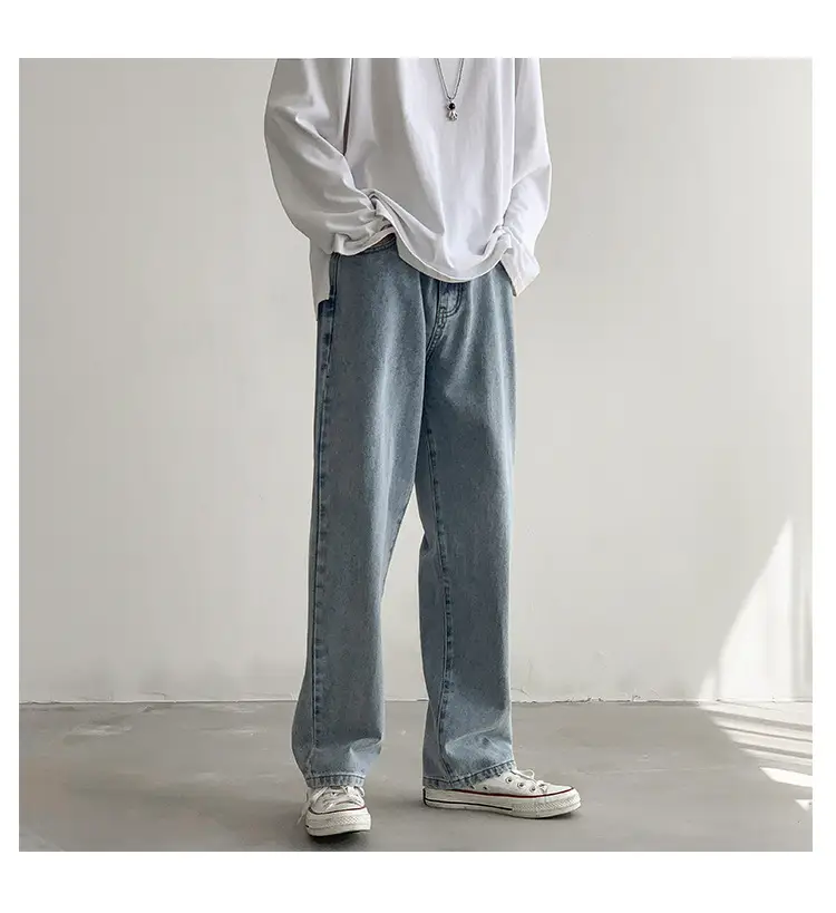 Xxbro Men's Wide Leg Retro Jeans All-Match Loose Fit — feature 17