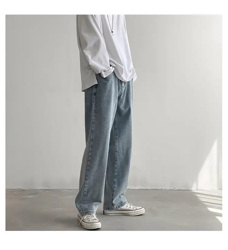 Xxbro Men's Wide Leg Retro Jeans All-Match Loose Fit — feature 18