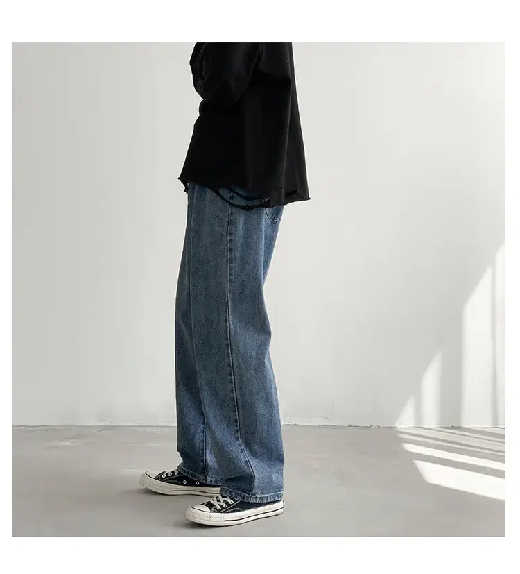 Xxbro Men's Wide Leg Retro Jeans All-Match Loose Fit — feature 8