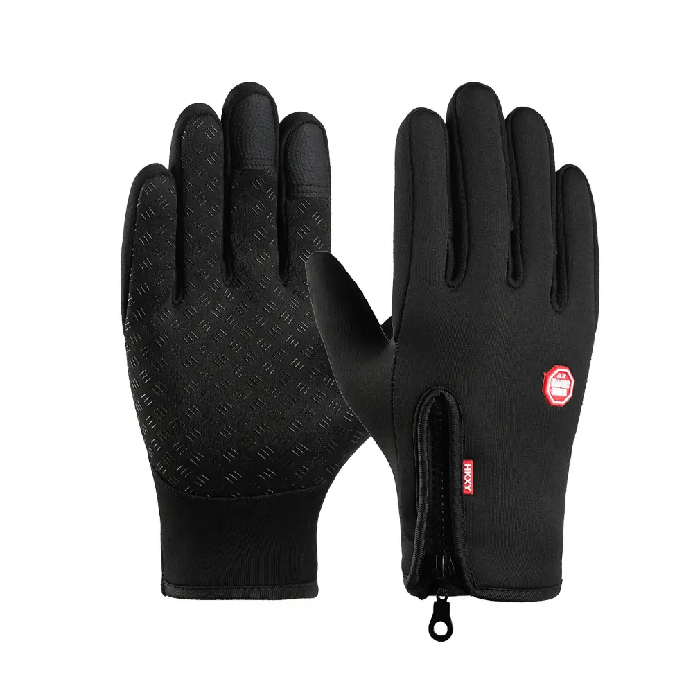 Men Full Finger Touch Screen Gloves Pink Black Winter Windproof Outdoor Sports