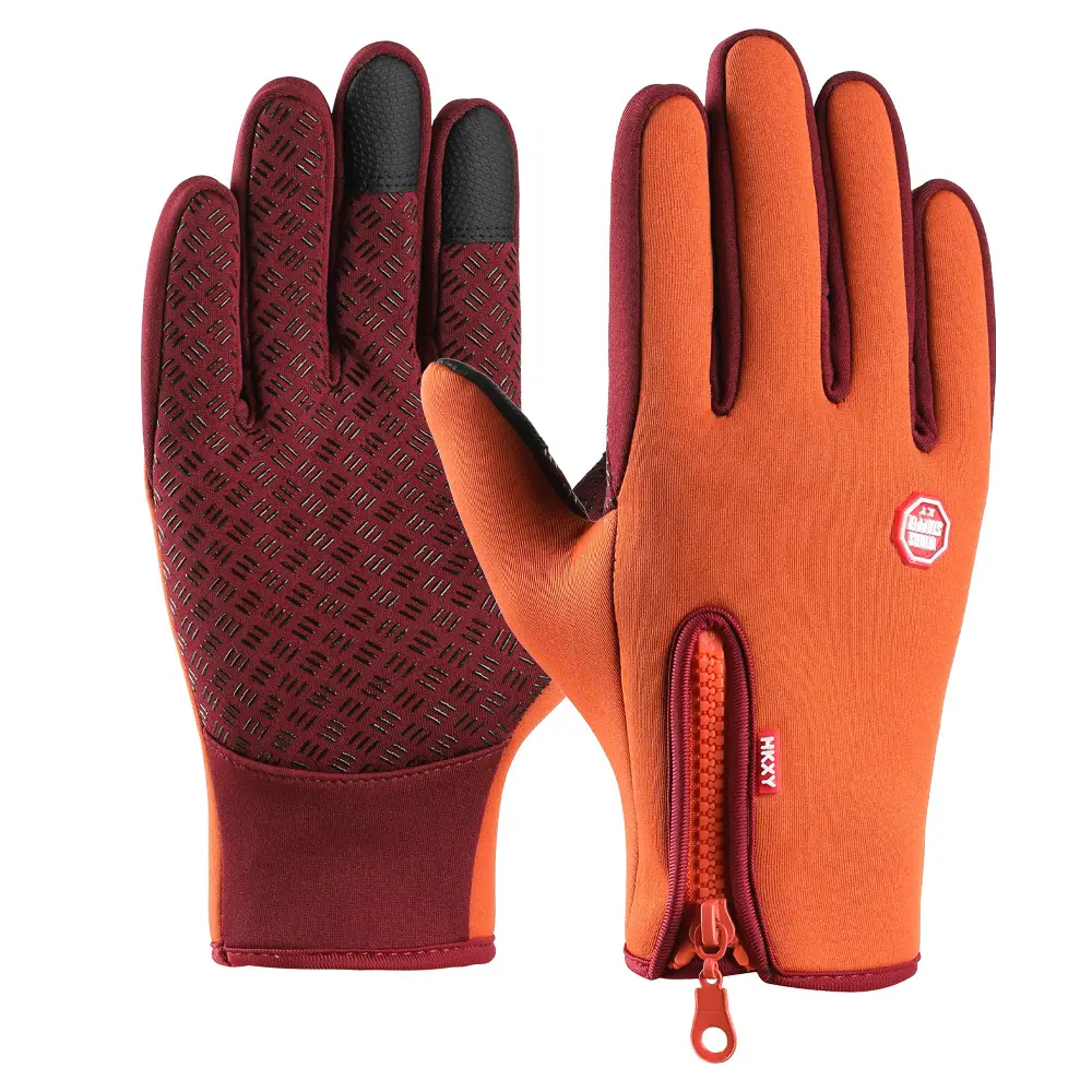 Men Full Finger Touch Screen Gloves Pink Black Winter Windproof Outdoor Sports