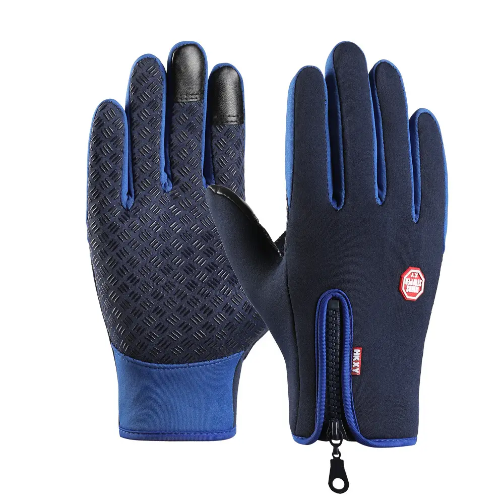 Men Full Finger Touch Screen Gloves Pink Black Winter Windproof Outdoor Sports