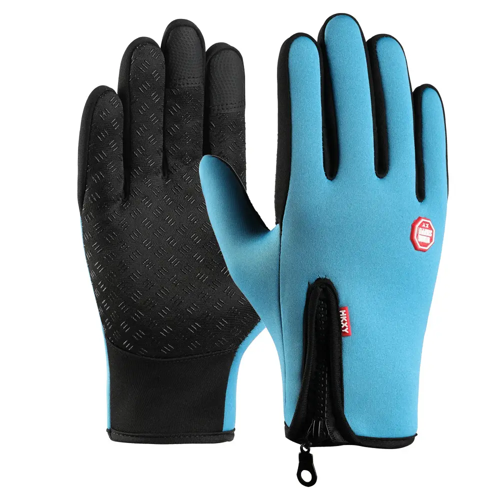 Men Full Finger Touch Screen Gloves Pink Black Winter Windproof Outdoor Sports