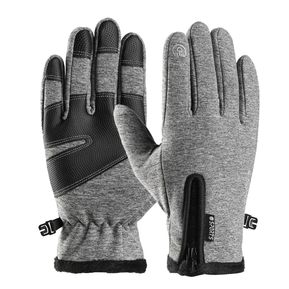 Men Full Finger Touch Screen Gloves Pink Black Winter Windproof Outdoor Sports