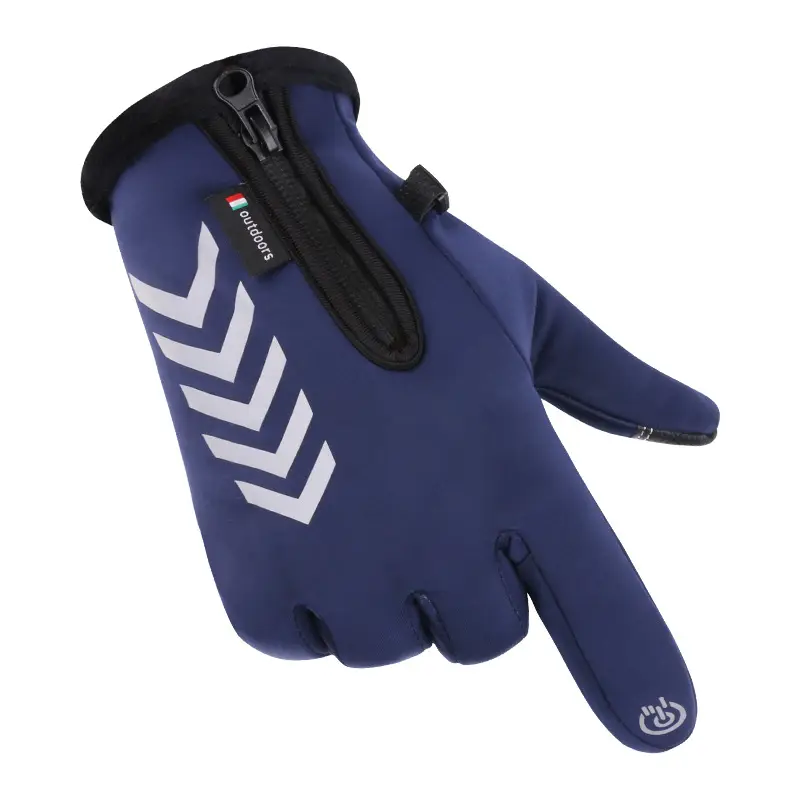 Men Full Finger Touch Screen Gloves Pink Black Winter Windproof Outdoor Sports