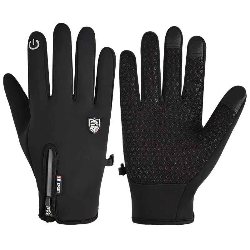 Men Full Finger Touch Screen Gloves Pink Black Winter Windproof Outdoor Sports