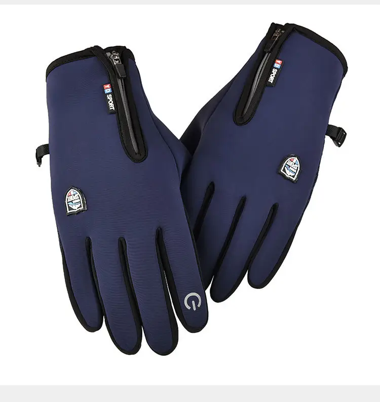 Men Full Finger Touch Screen Gloves Pink Black Winter Windproof Outdoor Sports