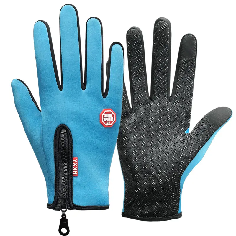 Men Full Finger Touch Screen Gloves Pink Black Winter Windproof Outdoor Sports