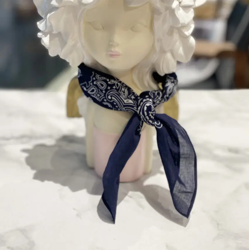 Cotton Japanese Style Small Scarf Towel Retro Temperament All-match Decorative Hair Band - Image 2