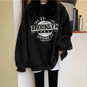 Women's Grey Bomber Fleece Lined Crewneck Jacket - Image 7