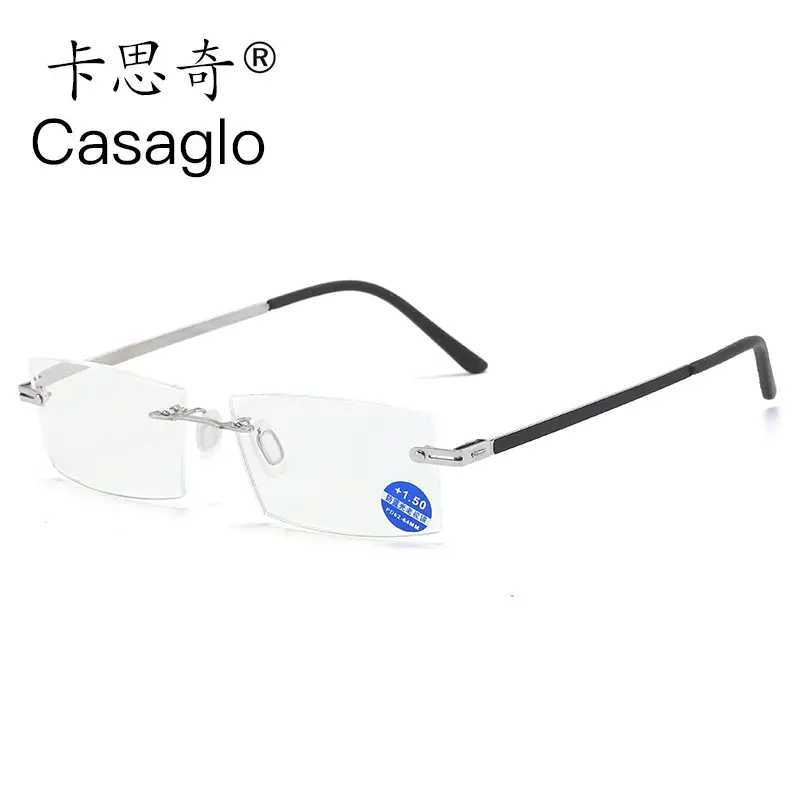Casaglo Frameless Presbydering Glasses Stainless Steel Anti-Blue Light - Image 3