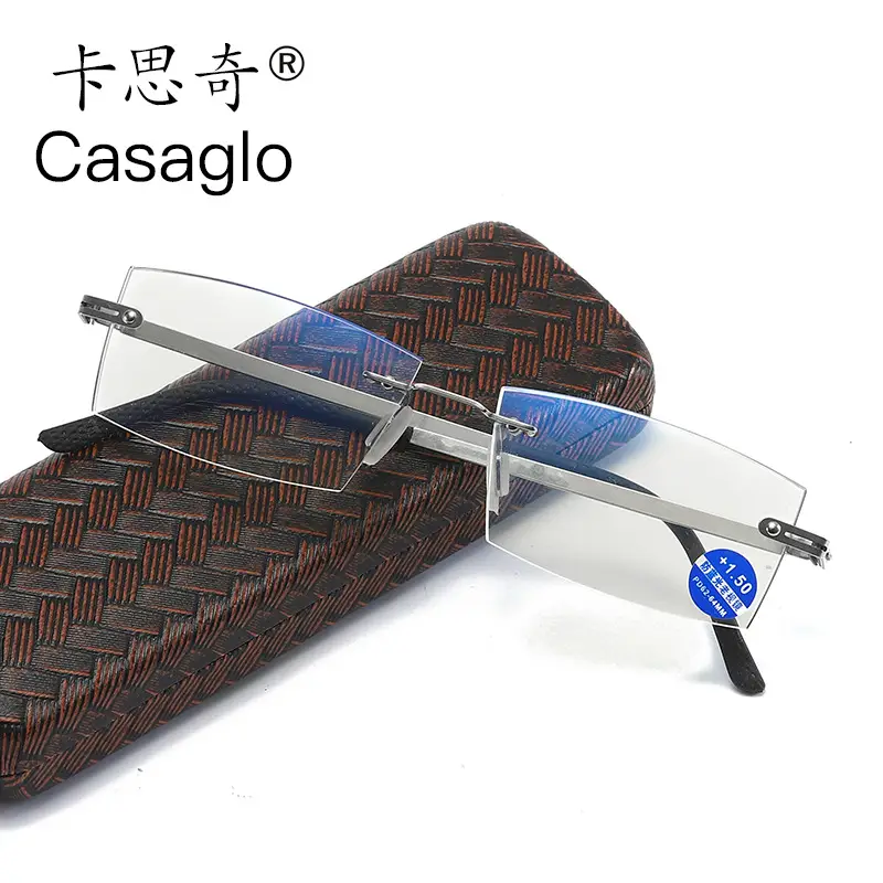 Casaglo Frameless Presbydering Glasses Stainless Steel Anti-Blue Light - Image 5
