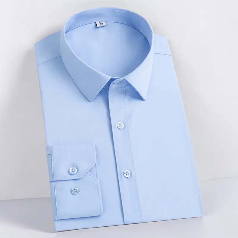 Men's Pure White Bamboo Fiber Long-Sleeve Shirt - Image 10