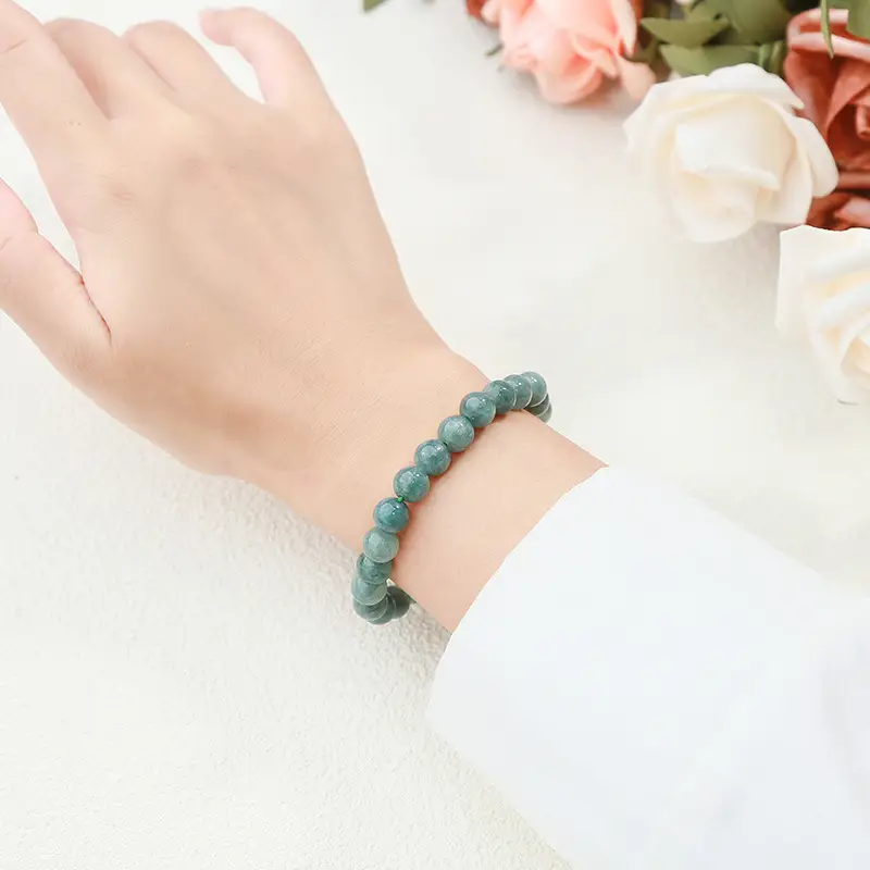 Aquamaro Round Bead Bracelet for Women