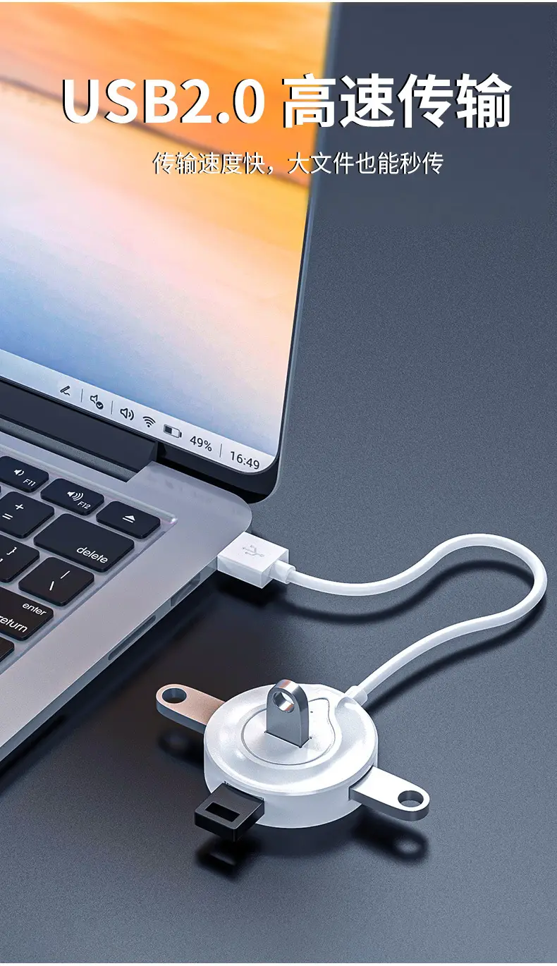 Four-in-One USB 2.0 Hub for PC & Mobile โ feature 4