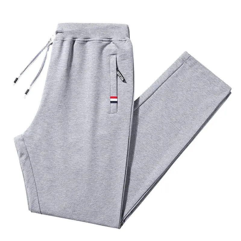 Men's Black Knitted Sports Pants with Drawstring Waist - Image 13