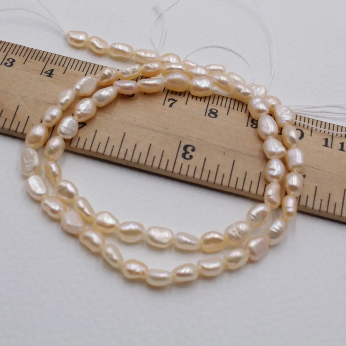 Natural Baroque Pearls Mini 4-5mm Freshwater Two-Sided Light Colorful - Image 2