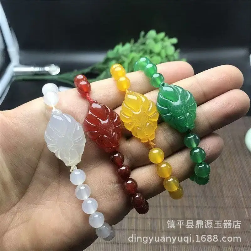Nine-Tailed Fox Multi-Color Jade Pendant for Women