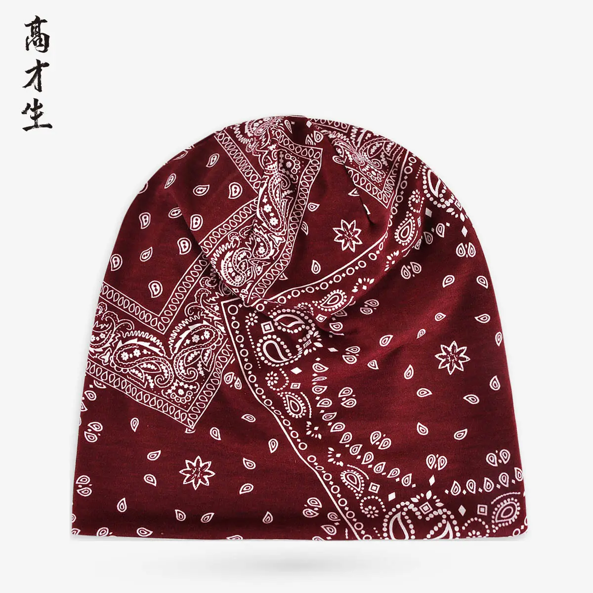 Men & Women Cotton Cashew Flower Turban Hat Spring Summer Cool Hip-Hop Fashion - Image 4