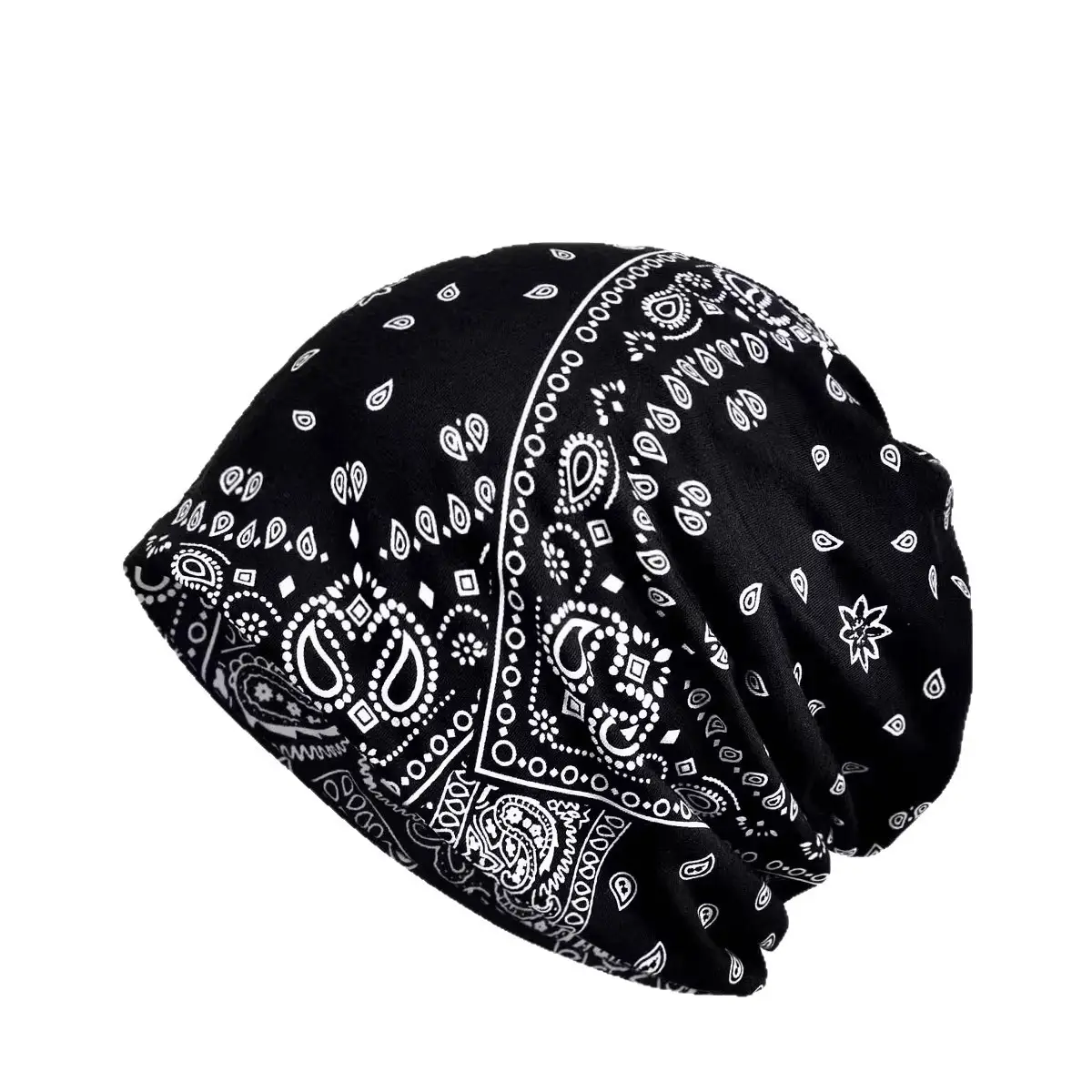 Men & Women Cotton Cashew Flower Turban Hat Spring Summer Cool Hip-Hop Fashion - Image 16