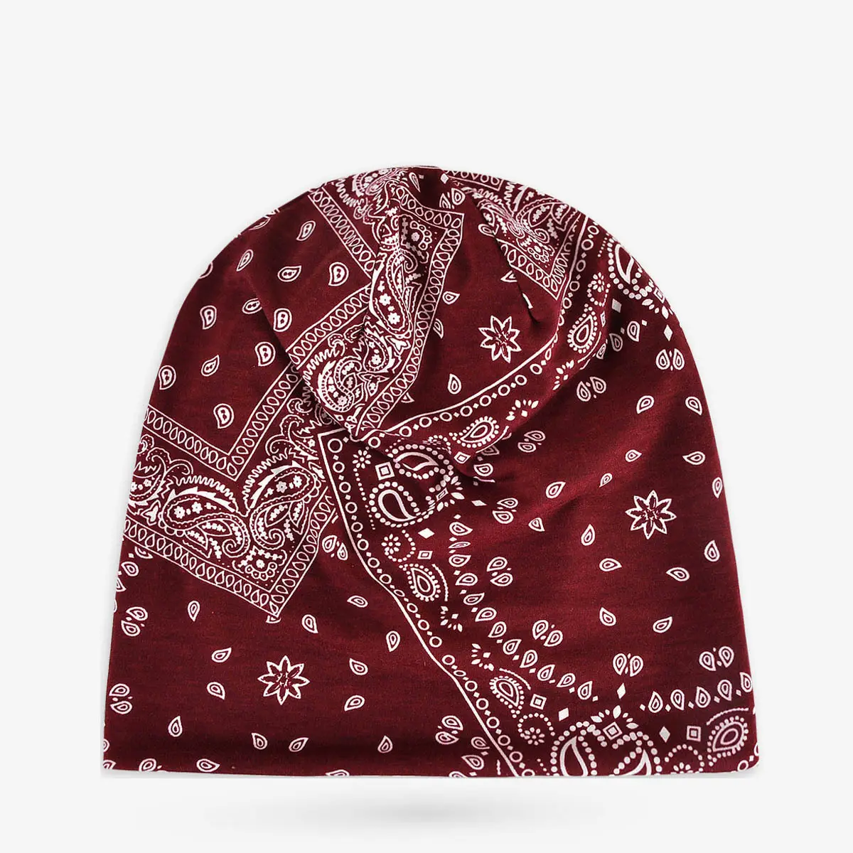 Men & Women Cotton Cashew Flower Turban Hat Spring Summer Cool Hip-Hop Fashion — feature 2